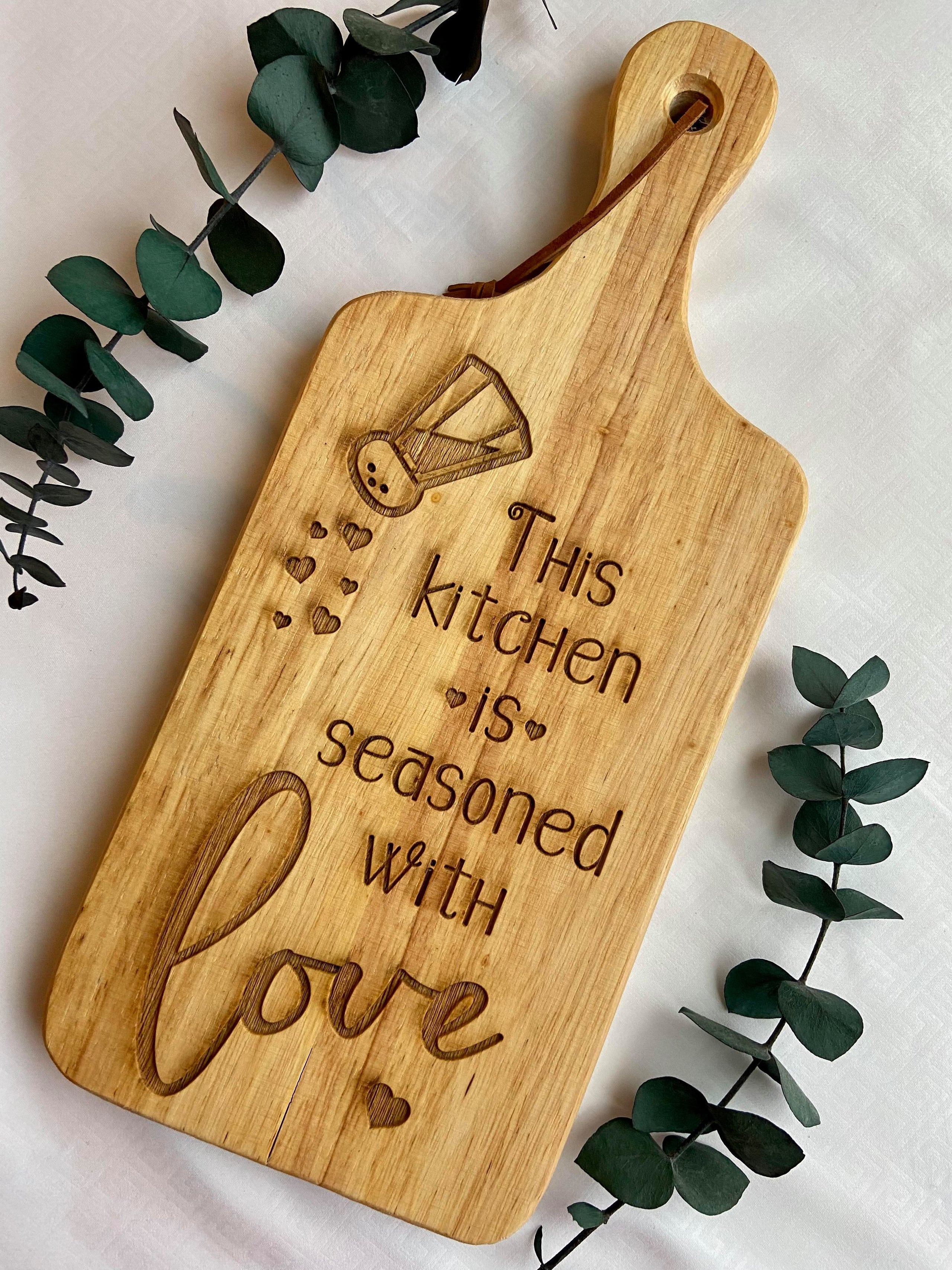 This Kitchen Is Seasoned With Love | Wooden Serving Board